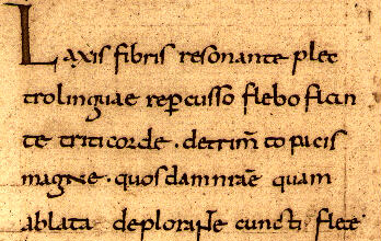 Verse 1, Clermont-Ferrand, MS 240, folio 45, col. 2.