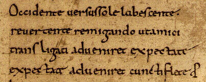 Verse 11, Clermont-Ferrand, MS 240, folio 45., col. 3.