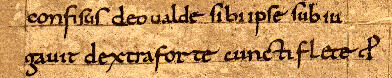Verse 3, Clermont-Ferrand, MS 240, folio 45, col. 3.