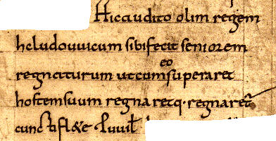 Verse 4, Clermont-Ferrand, MS 240, folio 45., col. 3.