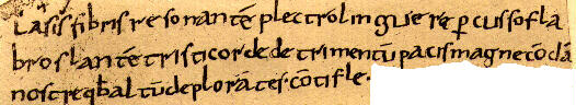 Verse 1, Florence, MS Libri 83, folio 21v.